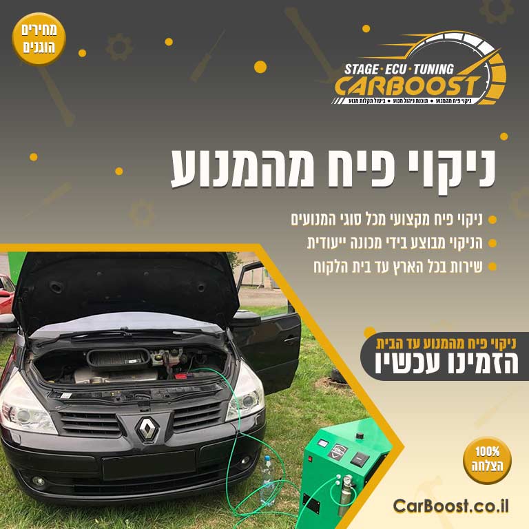 ניקוי פיח מהמנוע